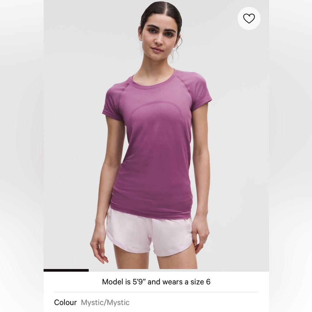 Lululemon swiftly tech 2.0 short sleeve size 6 purple - Picture 5 of 5